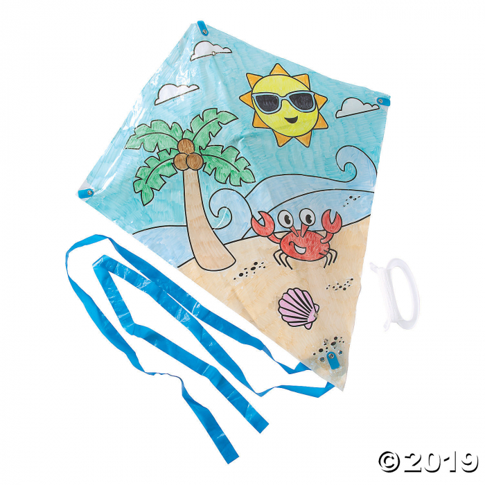 Color Your Own Beach Kites (Per Dozen)