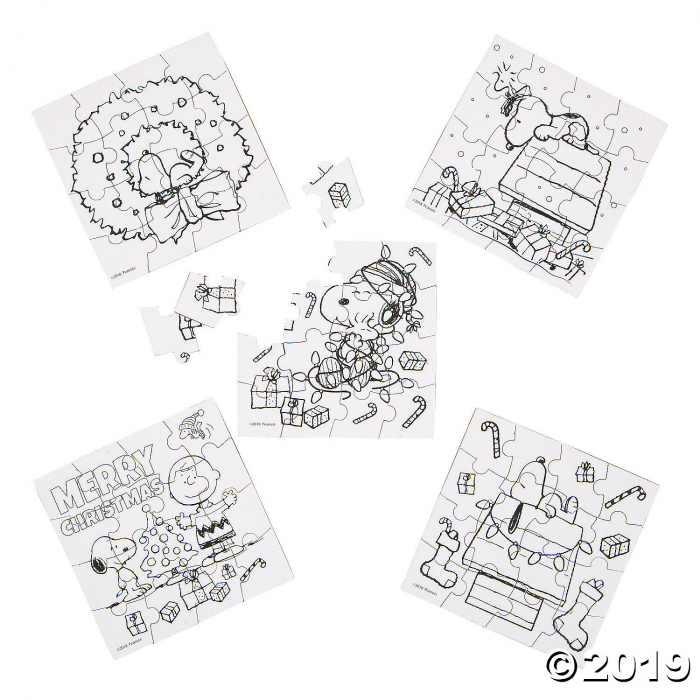 Color Your Own Peanuts® Christmas Puzzles (50 Piece(s))