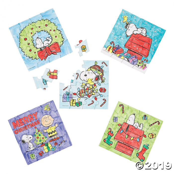 Color Your Own Peanuts® Christmas Puzzles (50 Piece(s))