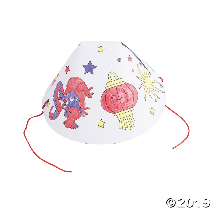 Color Your Own Chinese New Year Hats (Per Dozen)