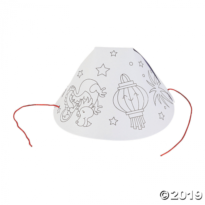 Color Your Own Chinese New Year Hats (Per Dozen)