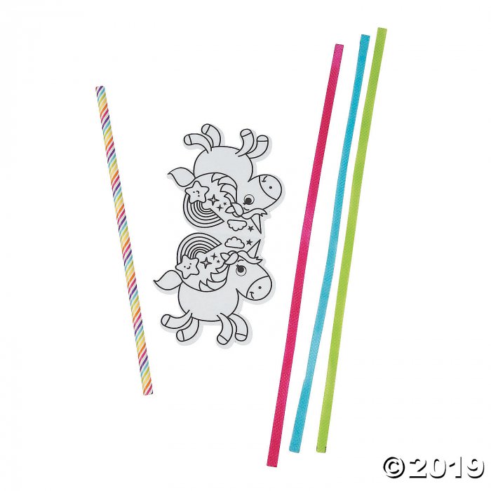 Color Your Own Unicorn Wand Craft Kit (Makes 12)