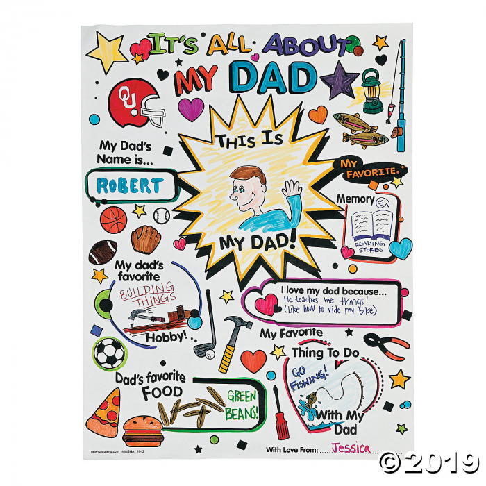 Color Your Own All About Dad Posters (30 Piece(s))