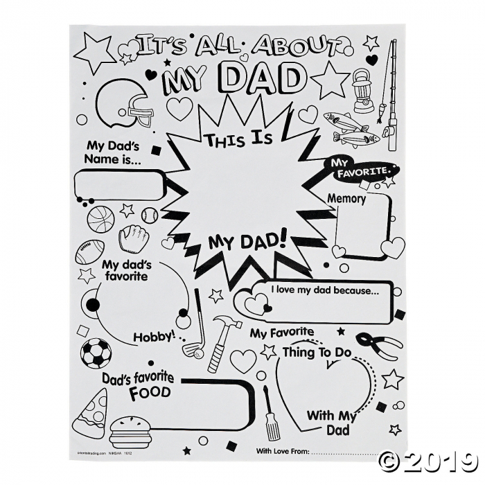 Color Your Own All About Dad Posters (30 Piece(s))