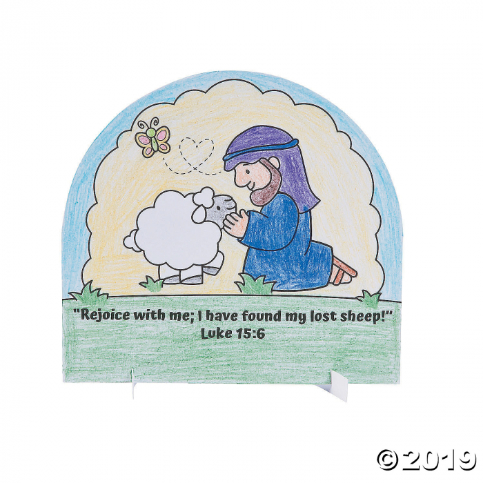 Color Your Own The Lost Sheep Stand-Ups (Per Dozen)