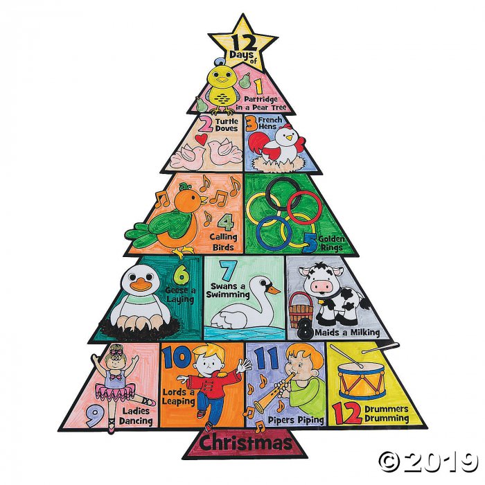 Color Your Own 12 Days of Christmas Posters (30 Piece(s))