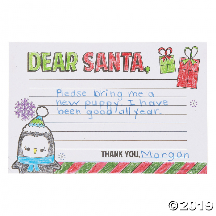 Color Your Own Letter to Santa Postcards (24 Piece(s))