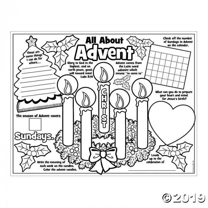 Paper Color Your Own All About Advent Posters (30 Piece(s))