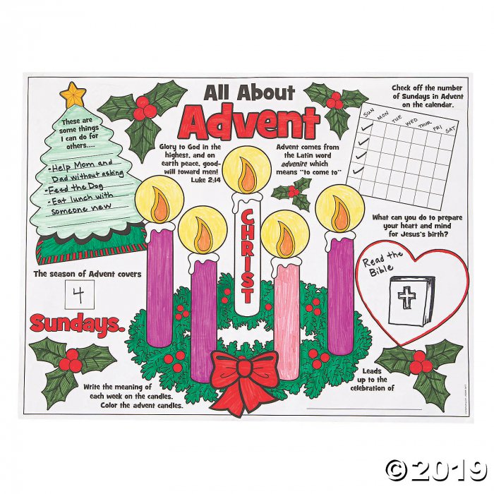 Paper Color Your Own All About Advent Posters (30 Piece(s ...