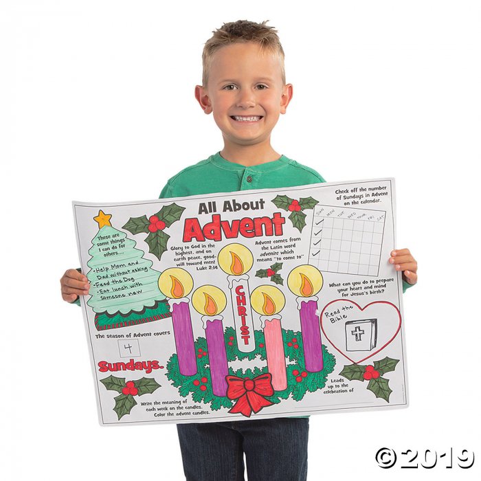 Paper Color Your Own All About Advent Posters (30 Piece(s))
