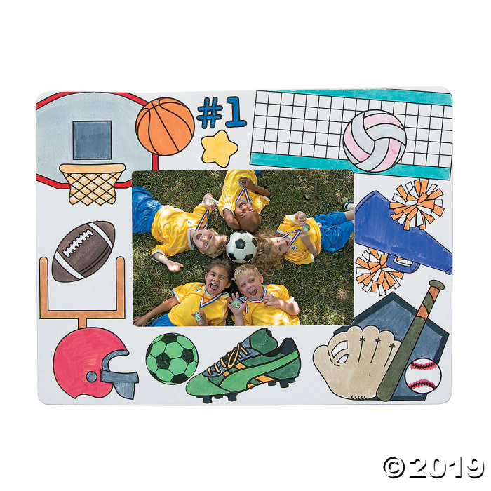Color Your Own Sports Picture Frames (Per Dozen)