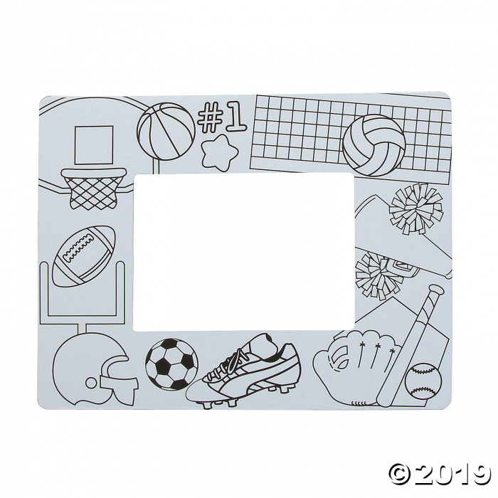 Color Your Own Sports Picture Frames (Per Dozen)