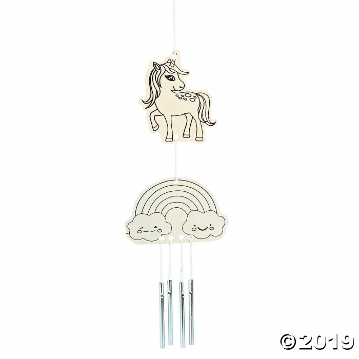 Color Your Own Unicorn Wind Chimes (Per Dozen)