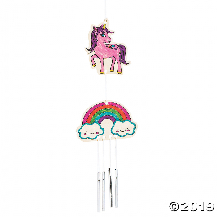Color Your Own Unicorn Wind Chimes (Per Dozen)