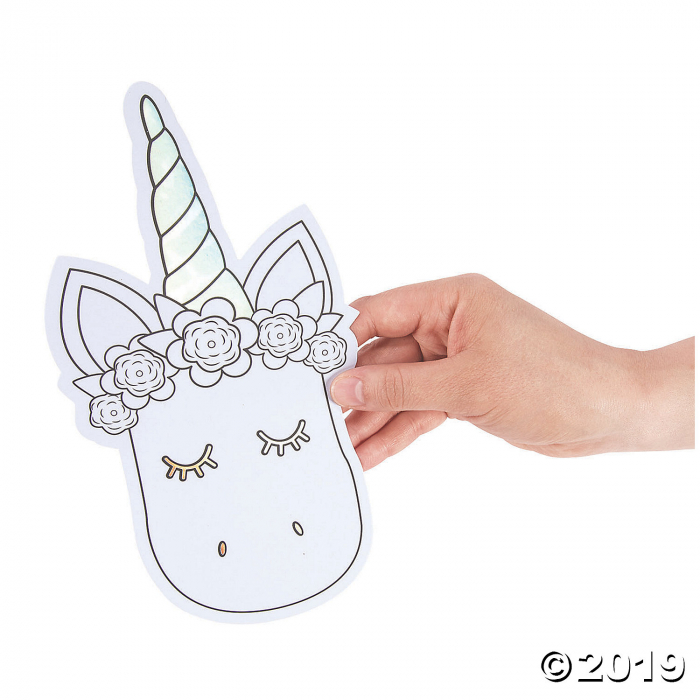 Color Your Own Jumbo Unicorn Cutouts (Per Dozen)