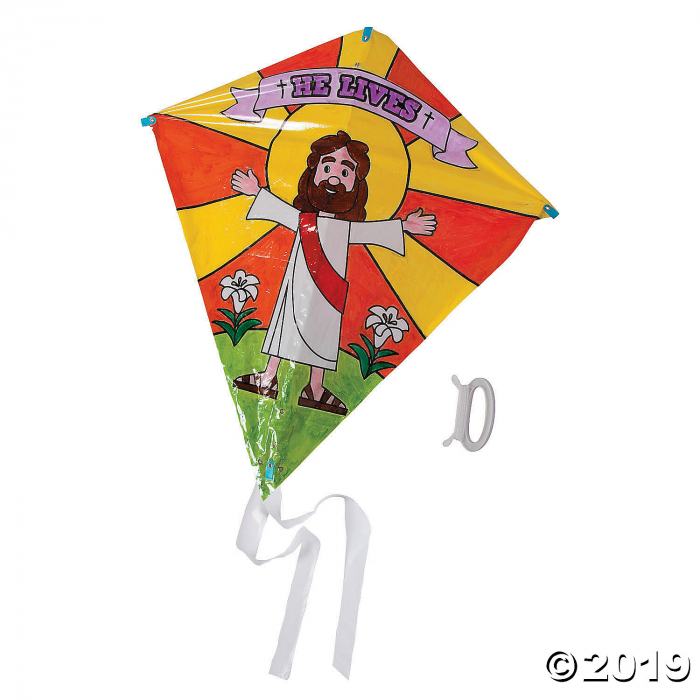 Color Your Own He Lives Kites (Per Dozen)