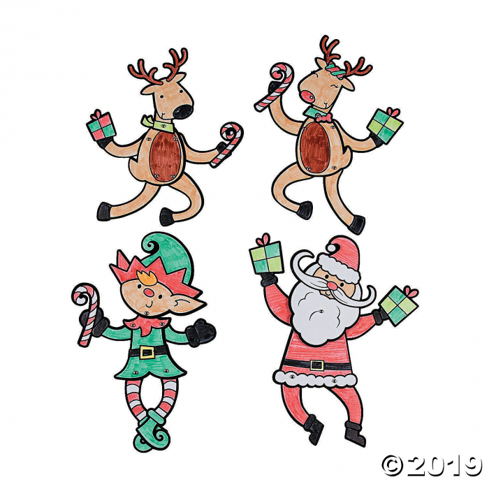 Color Your Own Fuzzy Jointed Christmas Characters (1 Unit(s))
