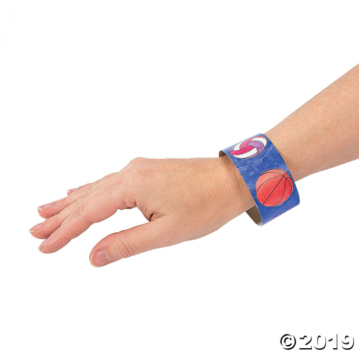 Color Your Own Paper Sports Bands (Per Dozen)