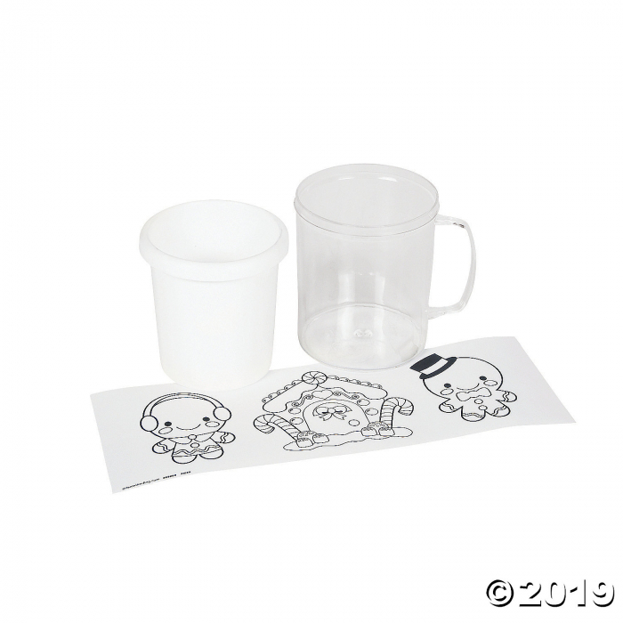 Color Your Own Gingerbread Mugs (Per Dozen)