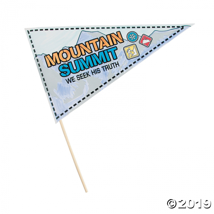 Color Your Own Mountain Summit Pennant Flags (Per Dozen)