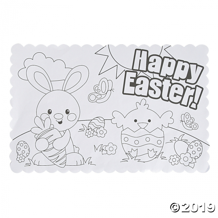 Color Your Own Easter Placemats (Per Dozen)