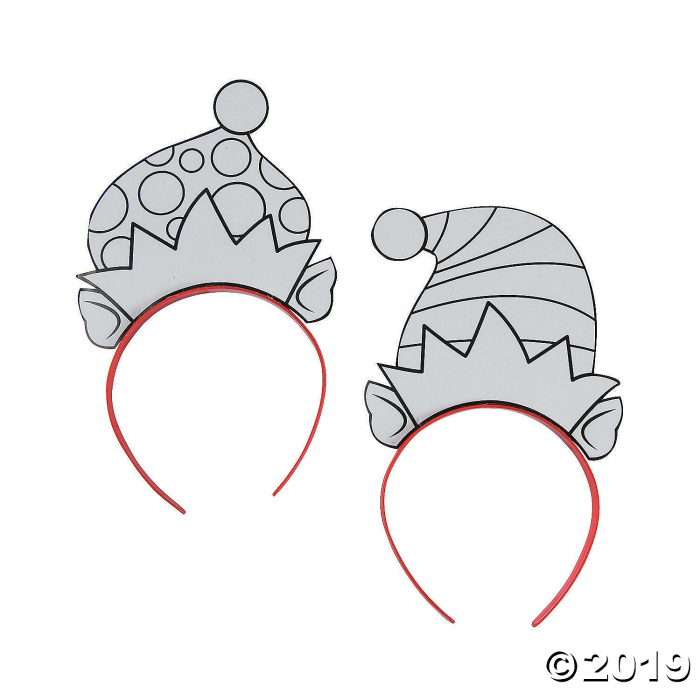 Color Your Own Elf Headbands (Per Dozen)