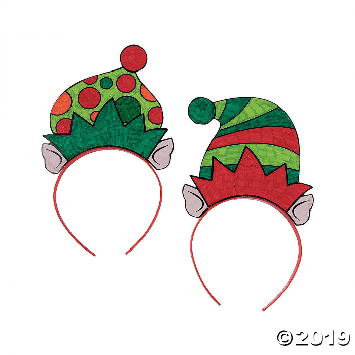 Color Your Own Elf Headbands (Per Dozen)