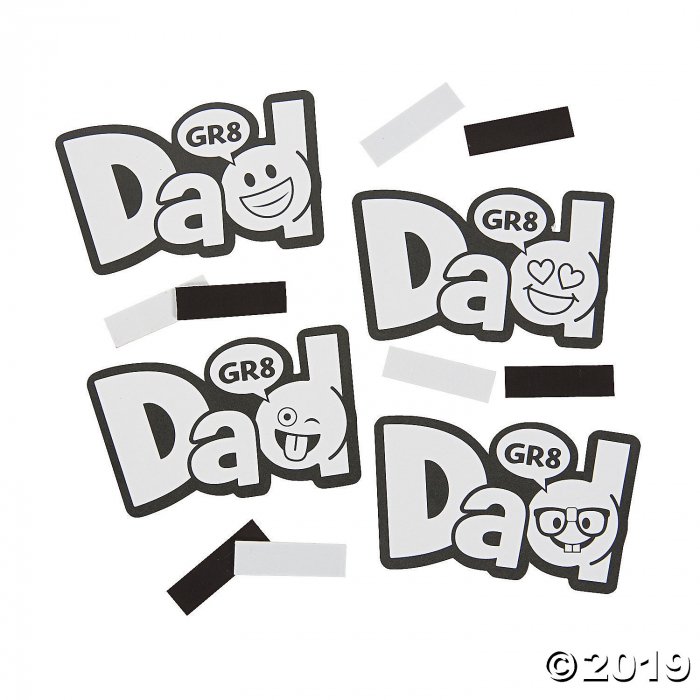 Color Your Own Emoji Father's Day Magnets (Per Dozen)