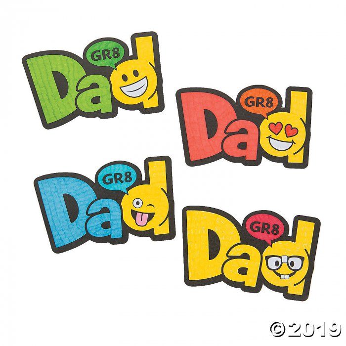 Color Your Own Emoji Father's Day Magnets (Per Dozen)