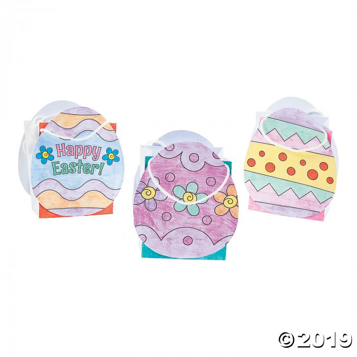 Color Your Own Mini Easter Paper Gift Bags (Per Dozen)