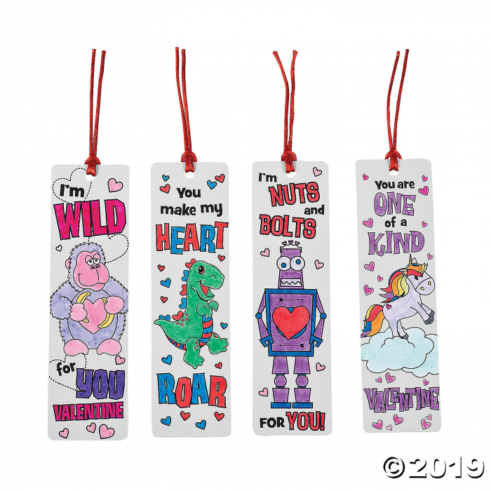 Color Your Own Valentine's Day Bookmarks (Per Dozen)