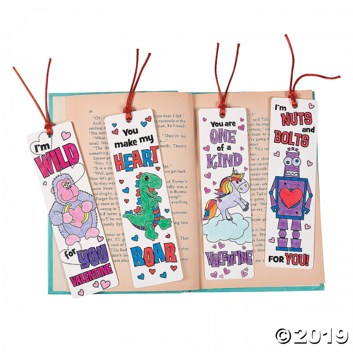 Color Your Own Valentine's Day Bookmarks (Per Dozen)