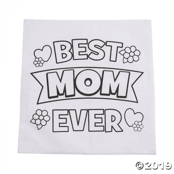 Color Your Own Mother's Day Canvas Pillow Cover (1 Piece(s))