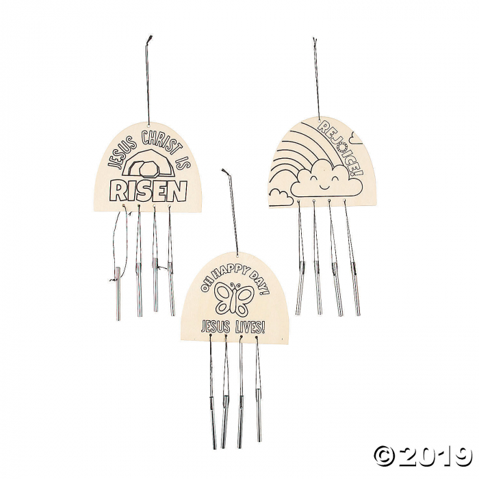 Color Your Own Religious Easter Wind Chimes (Per Dozen)