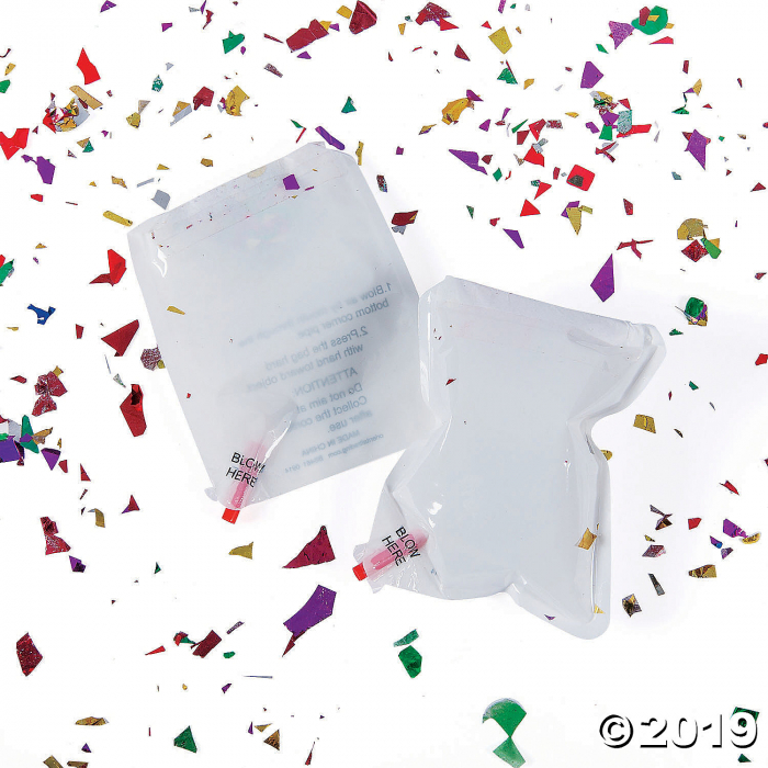 Inflatable White Confetti Bags (24 Piece(s)) Inflatable White Confetti Bags (24 Piece(s))