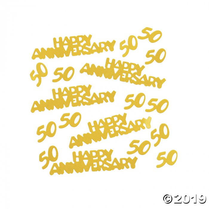 Gold 50th Anniversary Confetti (2 oz(s))