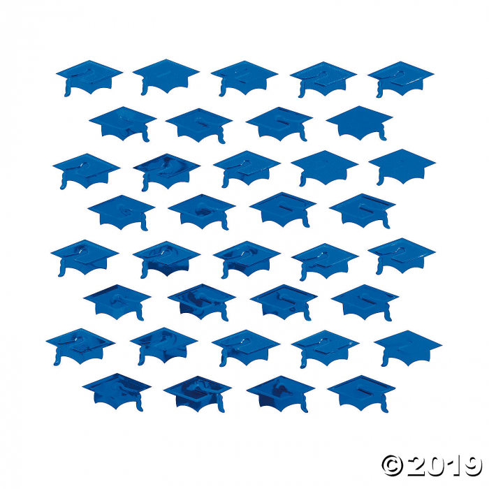 Blue Graduation Cap Confetti (2 oz(s))