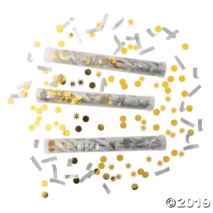 Gold Confetti Wands (Per Dozen)