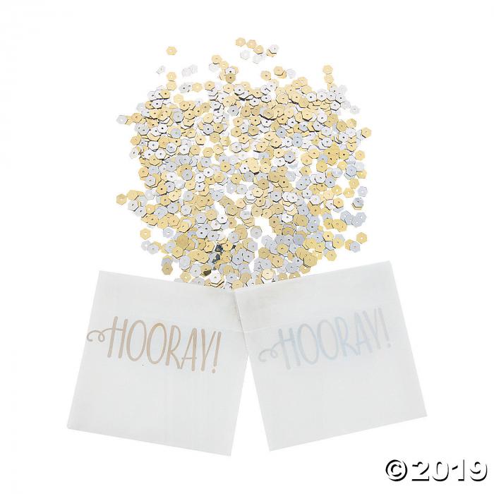 Hooray Confetti-Filled Send-Off Bags (Per Dozen)