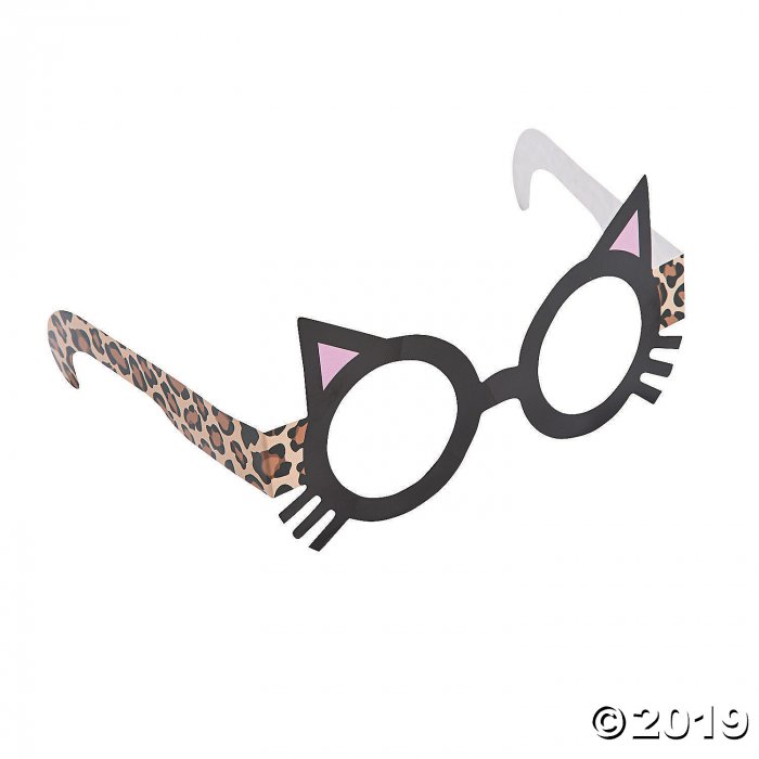 Kid's Sassy Cat Paper Glasses (Per Dozen)