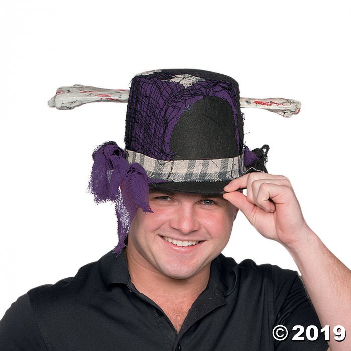 Halloween Top Hat with Bone (1 Piece(s))