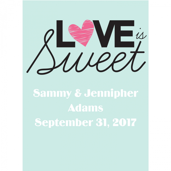 Personalized Love Is Sweet Lip Covers (Per Dozen)