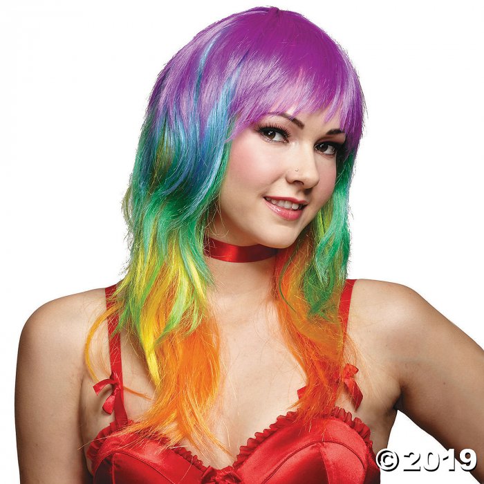 Rainbow Multicolor Wig (1 Piece(s))