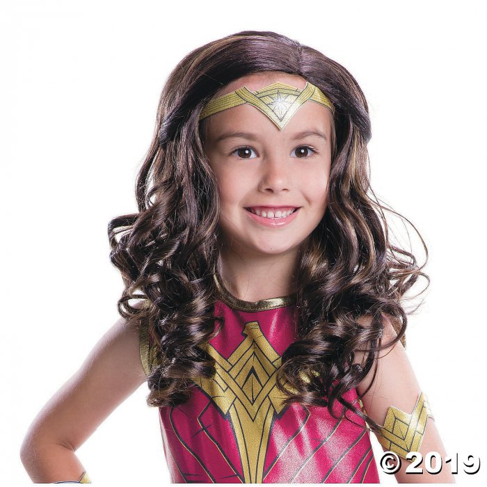 Girl's Justice League Wonder Woman Wig (1 Piece(s))