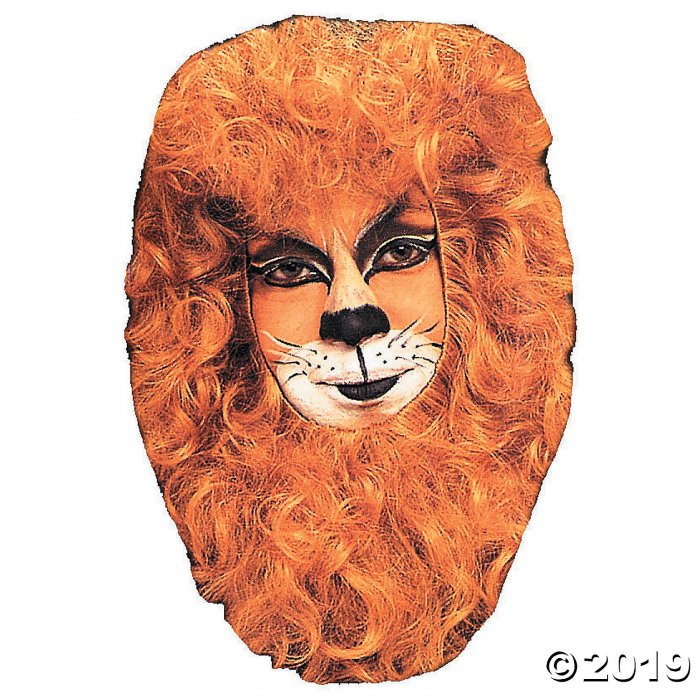 Lion Face Hair Piece Mask
