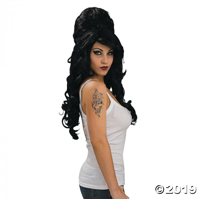 Women's Black Beehive Wig (1 Piece(s))