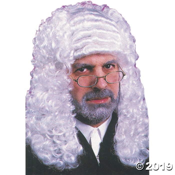 Men's White Judge Wig (1 Piece(s))