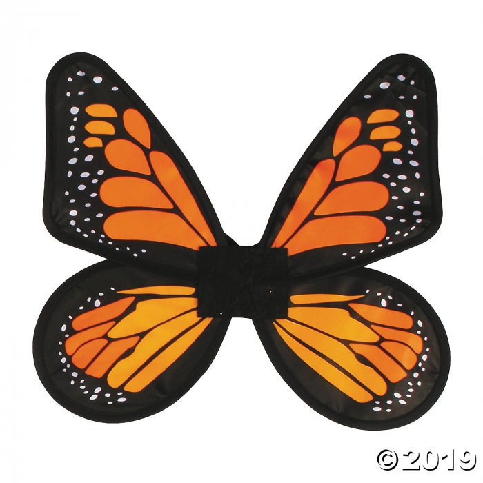 Women's Yellow & Orange Satin Butterfly Wings (1 Piece(s))