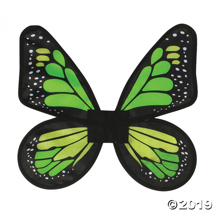 Women's Green & Lime Green Satin Butterfly Wings (1 Piece(s)) Women's Green & Lime Green Satin Butterfly Wings (1 Piece(s))
