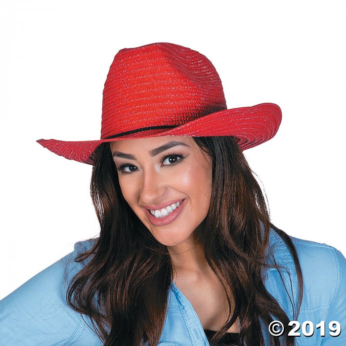 Adult's Colorful Cowboy Hats (Per Dozen)